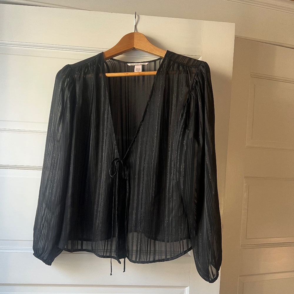 Victoria Secret Sheer Black Top